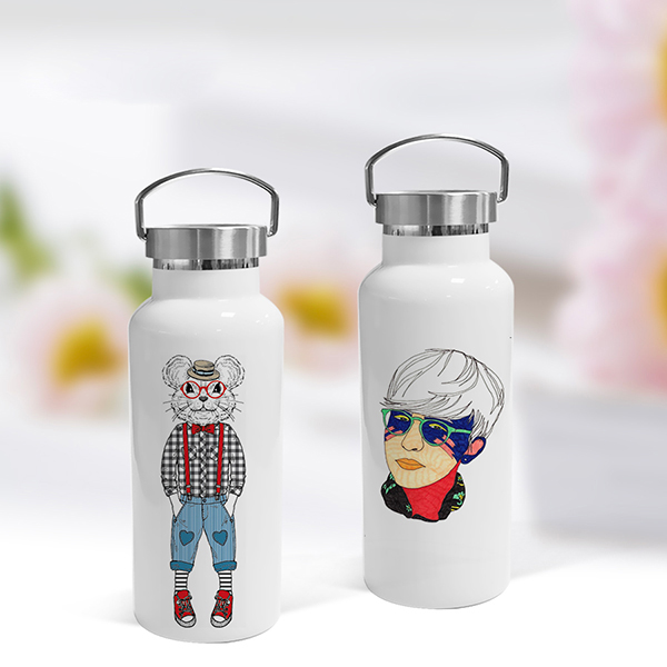 Sublimation 600ml Sports Bottle with Bamboo Portable Lid 