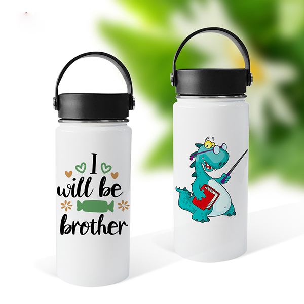 Sublimation 550ml Wide Mouth Water Bottle with Plastic Portable Lid n