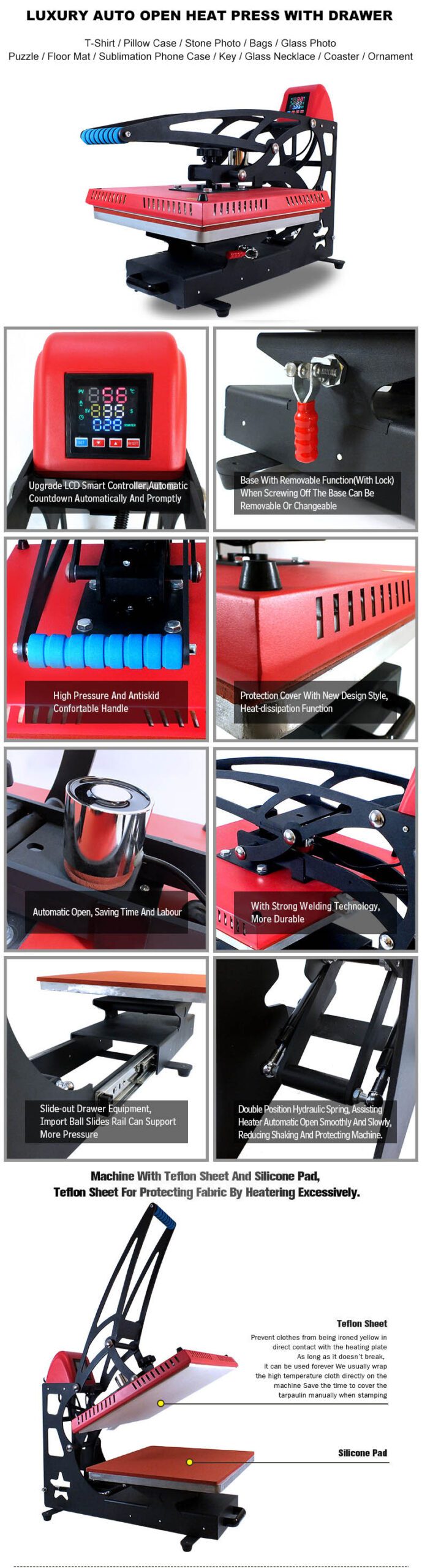Semi Auto with Magnetic Force Heat Transfer Machine