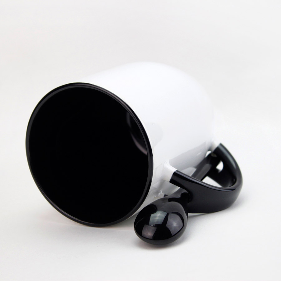 sublimation 12oz Double Color Coffee Mug with Spoon