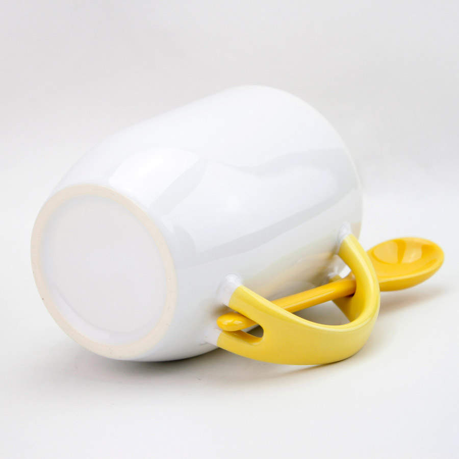 sublimation ceramic mug with spoon