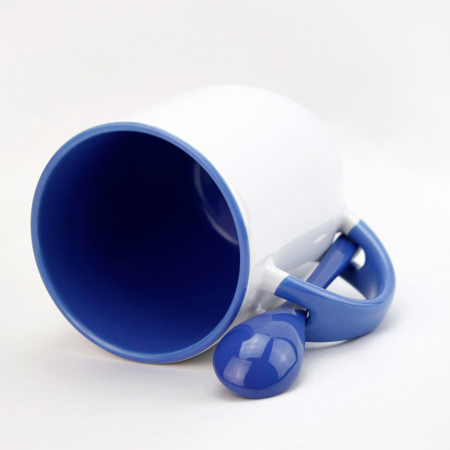 sublimation ceramic mug with spoon