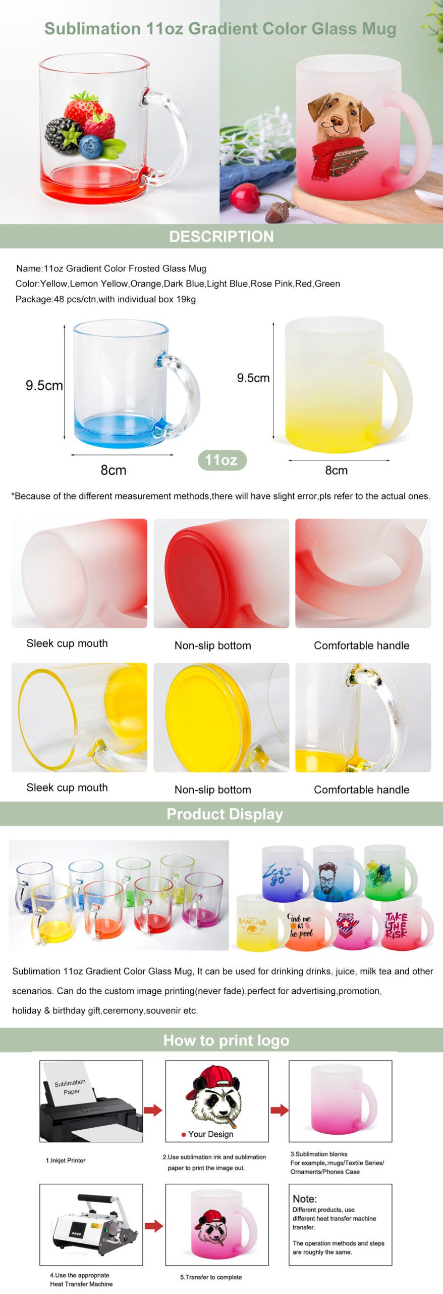 sublimation frosted glass cup