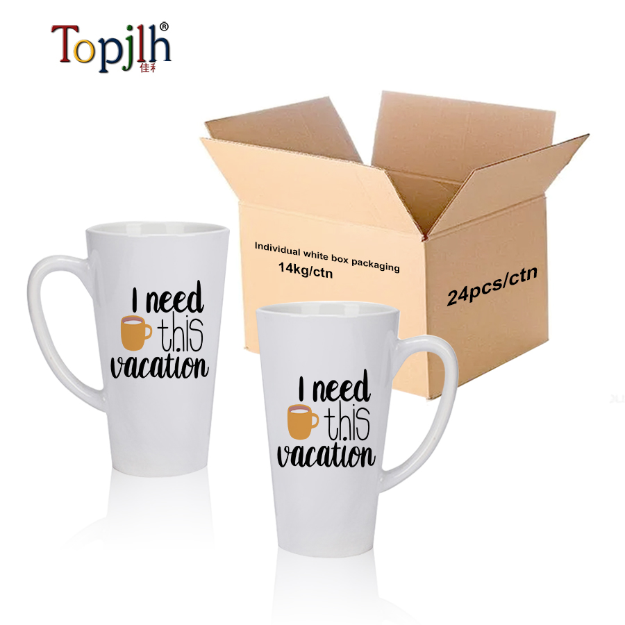 sublimation 17oz White Cone Mug (18)