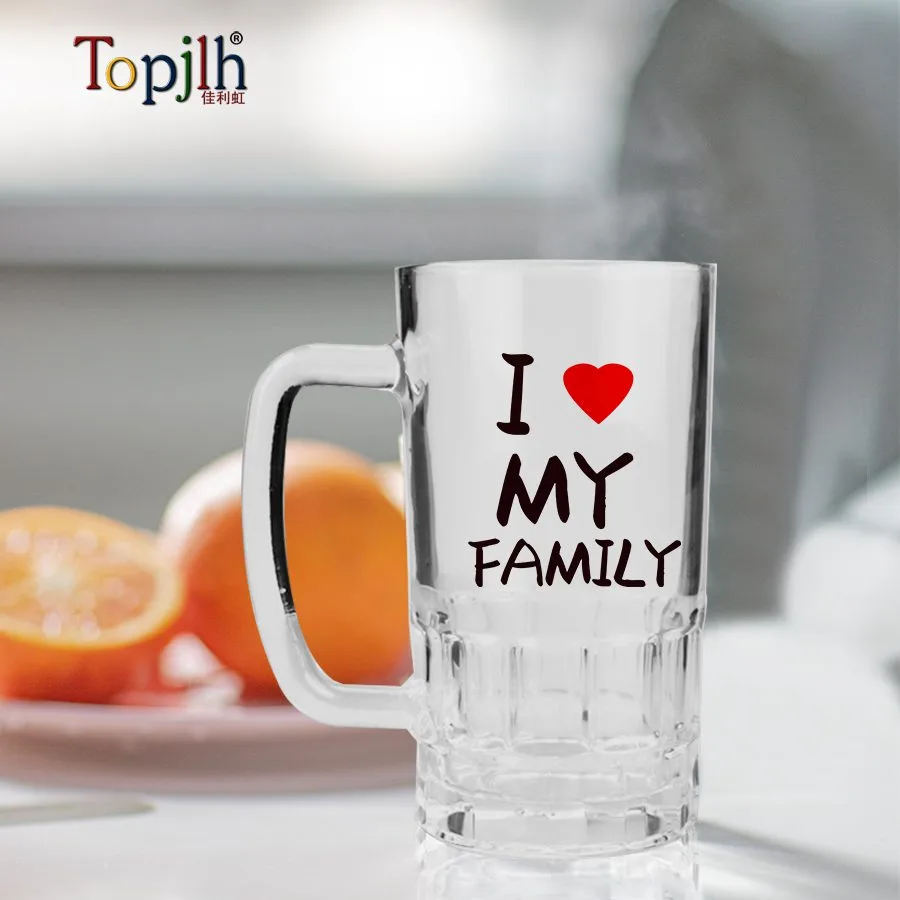 sublimation 20oz Transparent Glass beer Mug