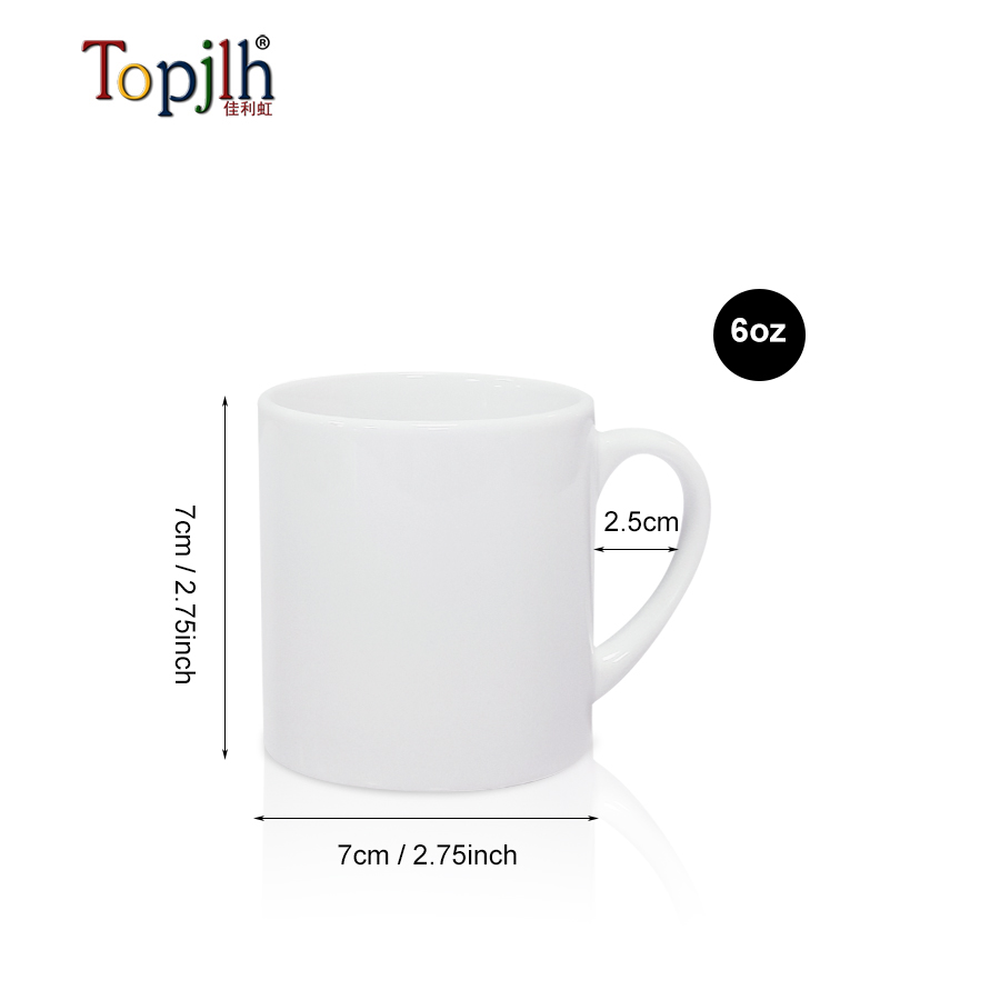 sublimation mug 6oz white ceramic coffee mug