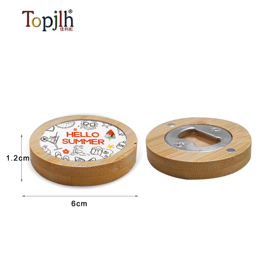 Sublimation Printed Bamboo Bottle Opener