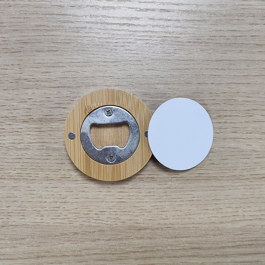 sublimation Bamboo Bottle Opener With Fridge Magnet