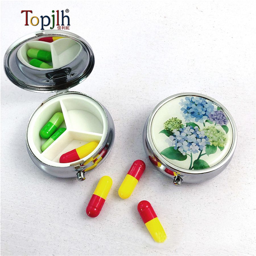 Heat transfer printed mini pill box