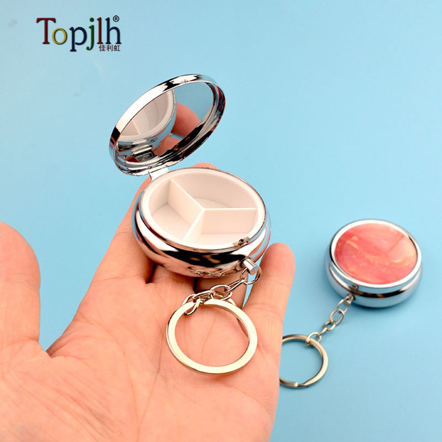 round metal pill box