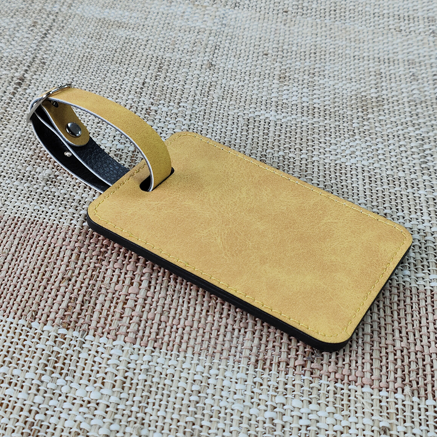 Sublimation PU Leather Luggage Tag Set with Straps