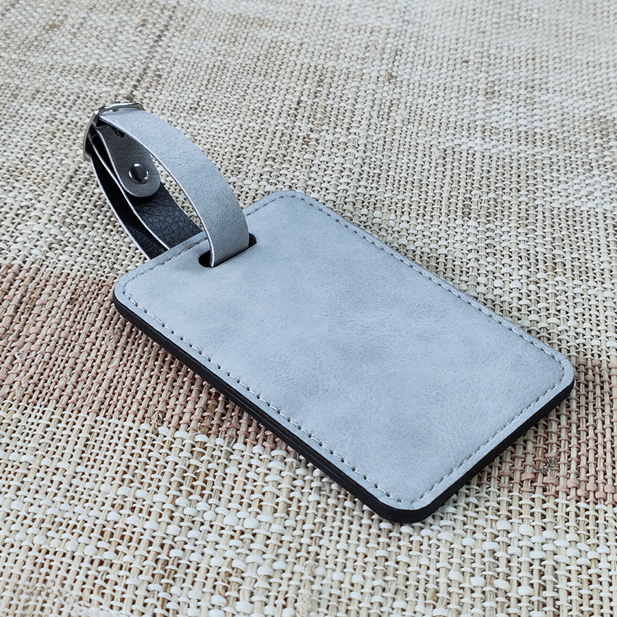 Sublimation PU Leather Luggage Tag Set with Straps