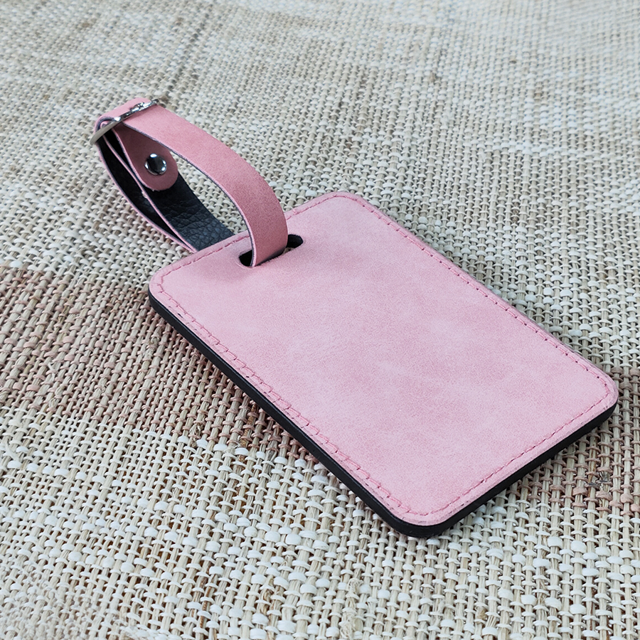 Sublimation PU Leather Luggage Tag Set with Straps