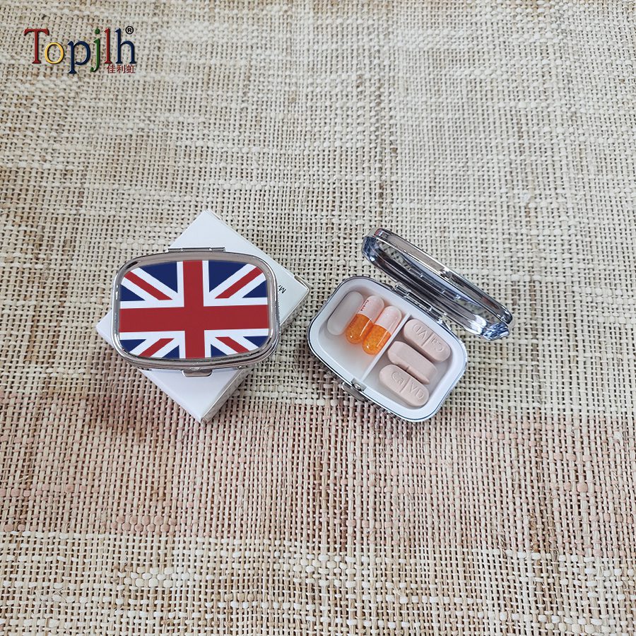 Wholesale Eco-Friendly Sublimated Metral Pill Box