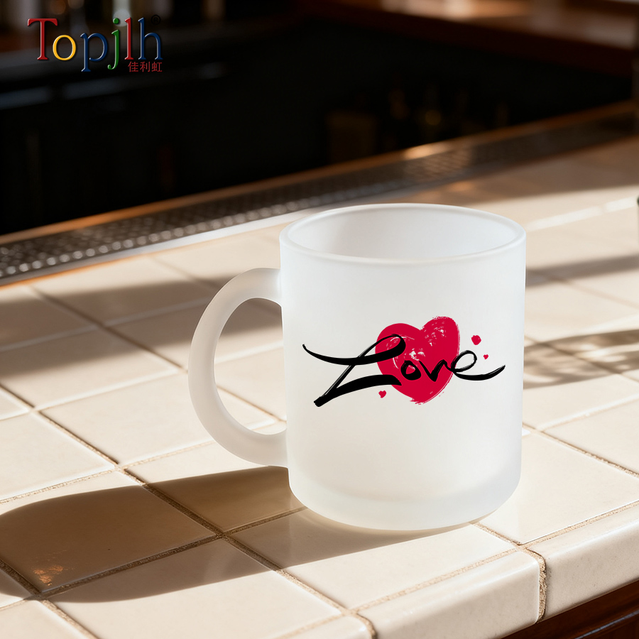 11oz sublimation frosted glass mug