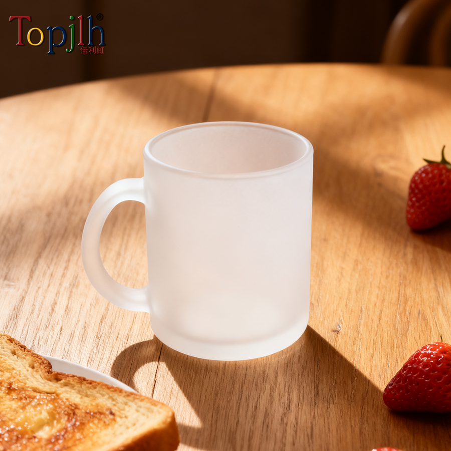 11oz sublimation frosted glass mug