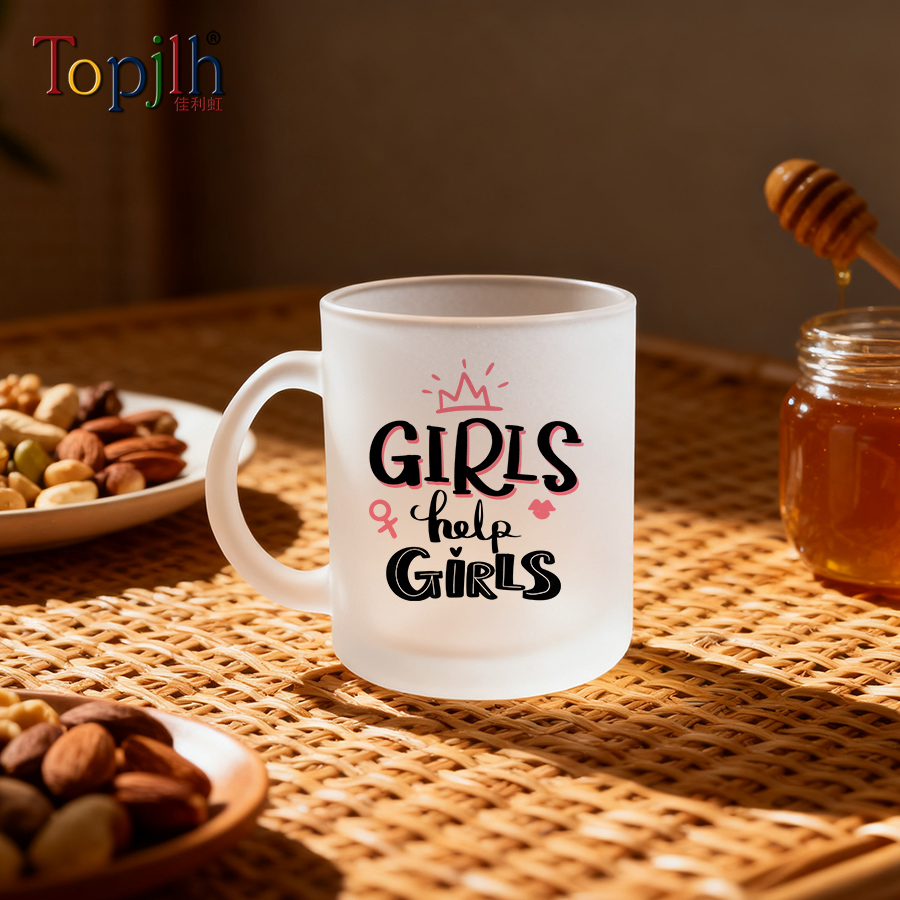 Custom 11oz Sublimation Glass Coffee Mug
