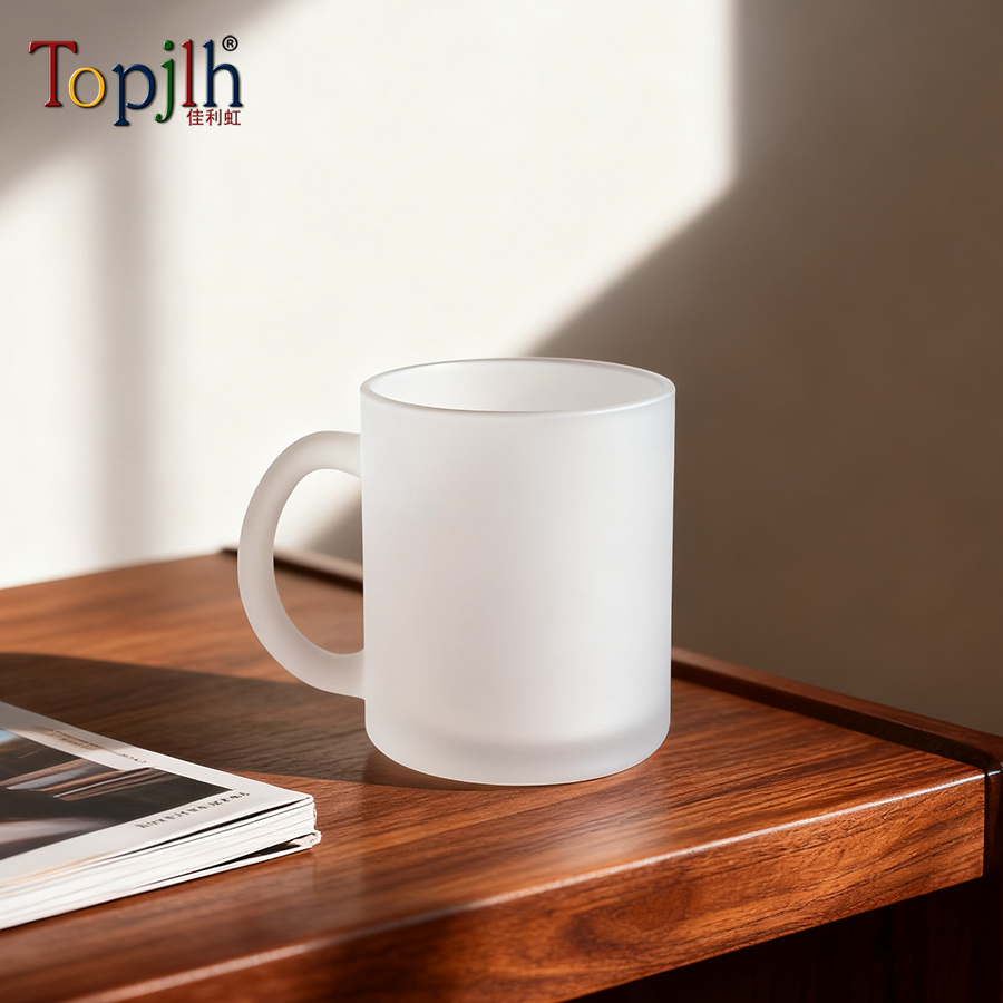 11oz sublimation frosted glass mug