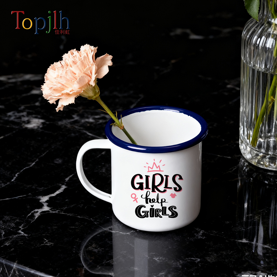 White enamel mugs for sublimation