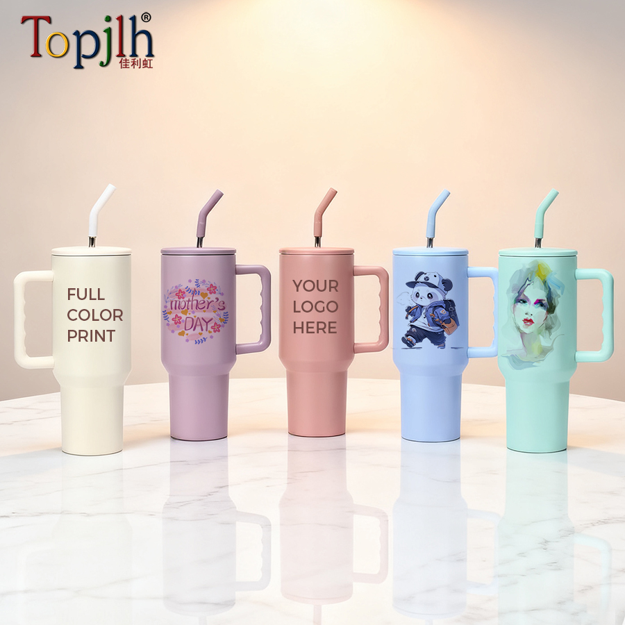 40oz insulated tumbler with straw