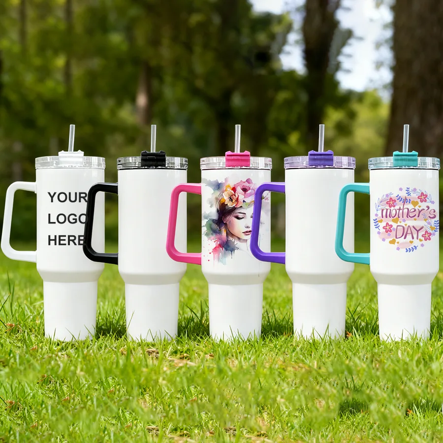 40oz sublimation tumbler with handle