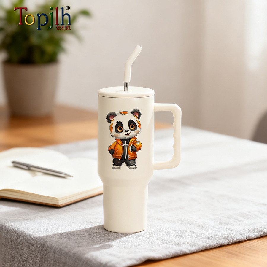 40oz tumbler with handle and straw