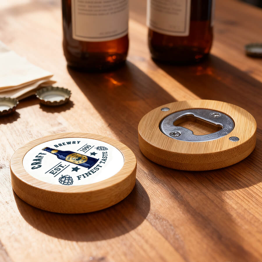 Sublimation Printed Bamboo Bottle Opener