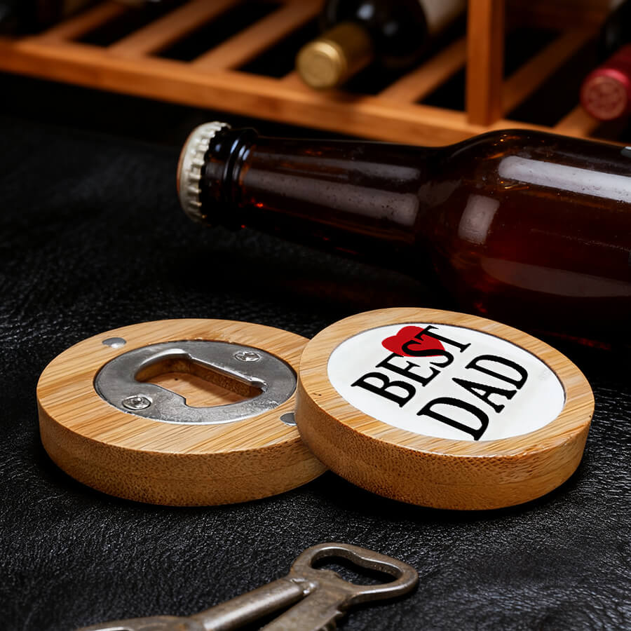 Custom Photo Bamboo Bottle Opener