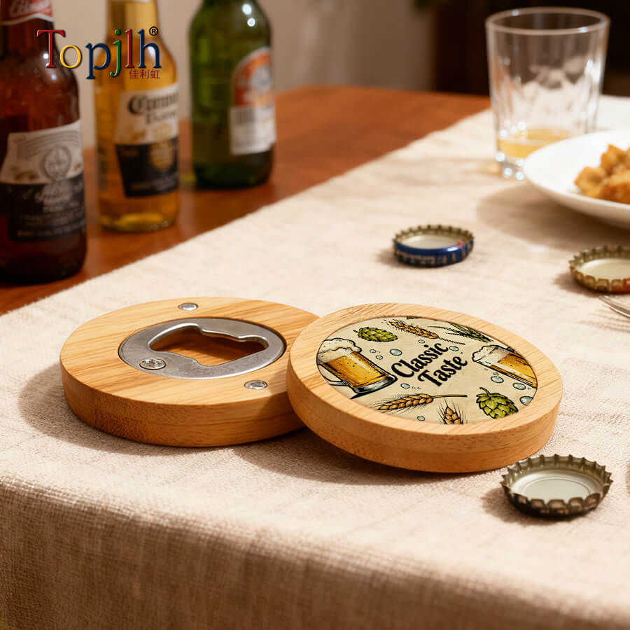 Sublimation Printed Bamboo Bottle Opener