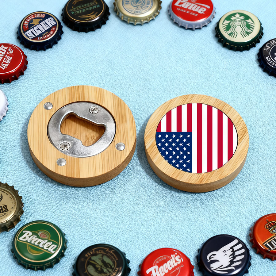 Custom Photo Bamboo Bottle Opener