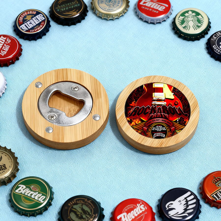 Sublimation Printed Bamboo Bottle Opener