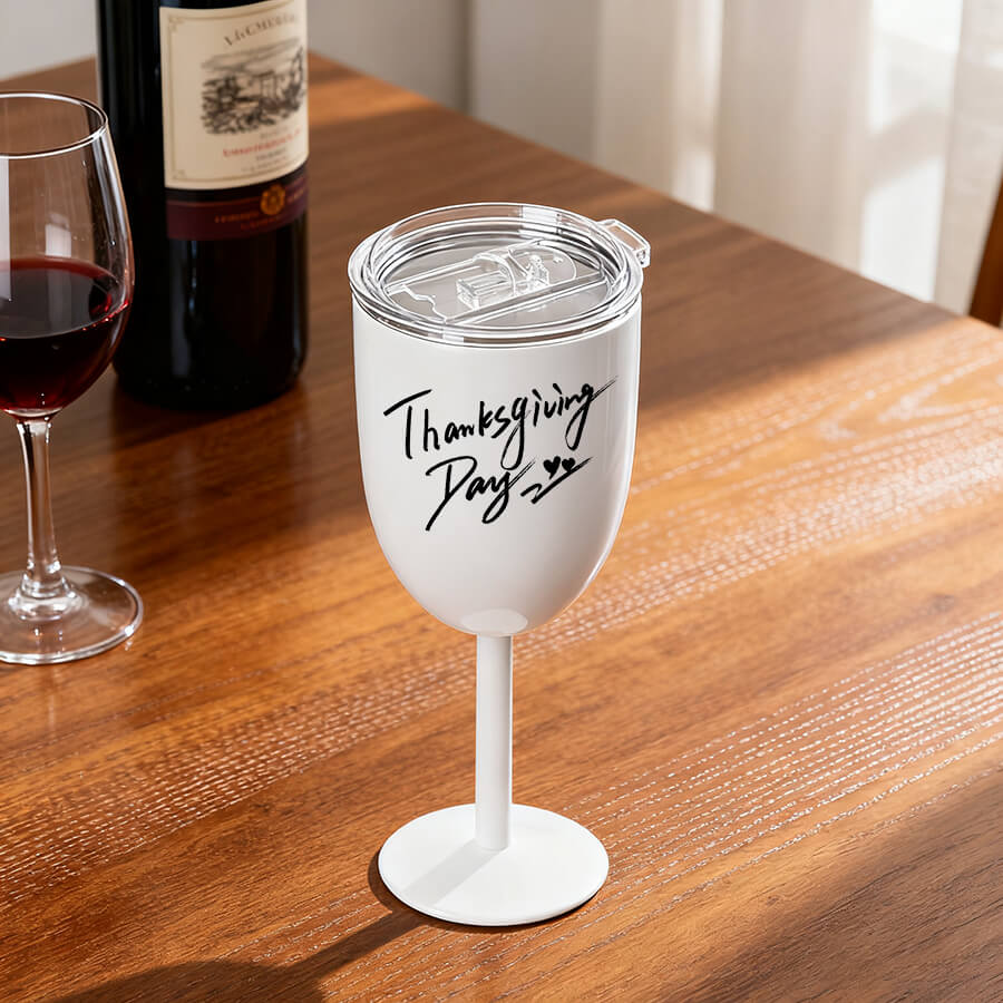 custom photo wine tumbler