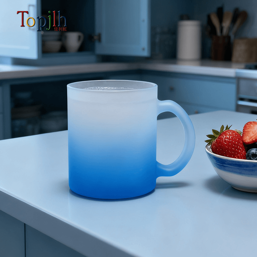 11oz Color Frosted Glass Mug
