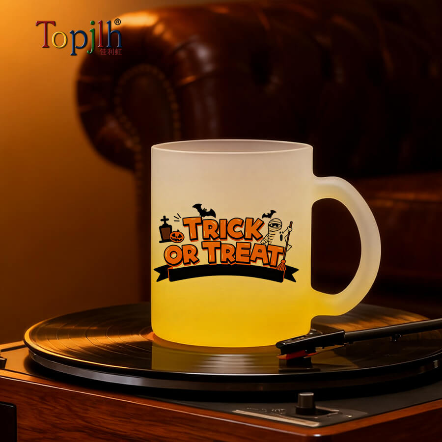 11oz Color Frosted Glass Mug