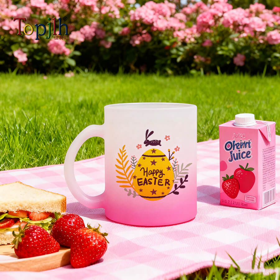 11oz Color Frosted Glass Mug