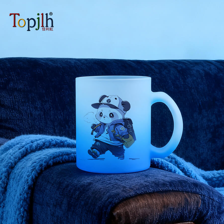 11oz Color Frosted Glass Mug