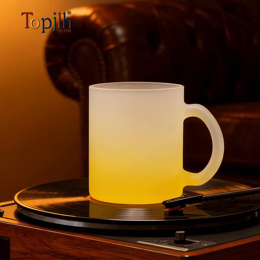 11oz Color Frosted Glass Mug