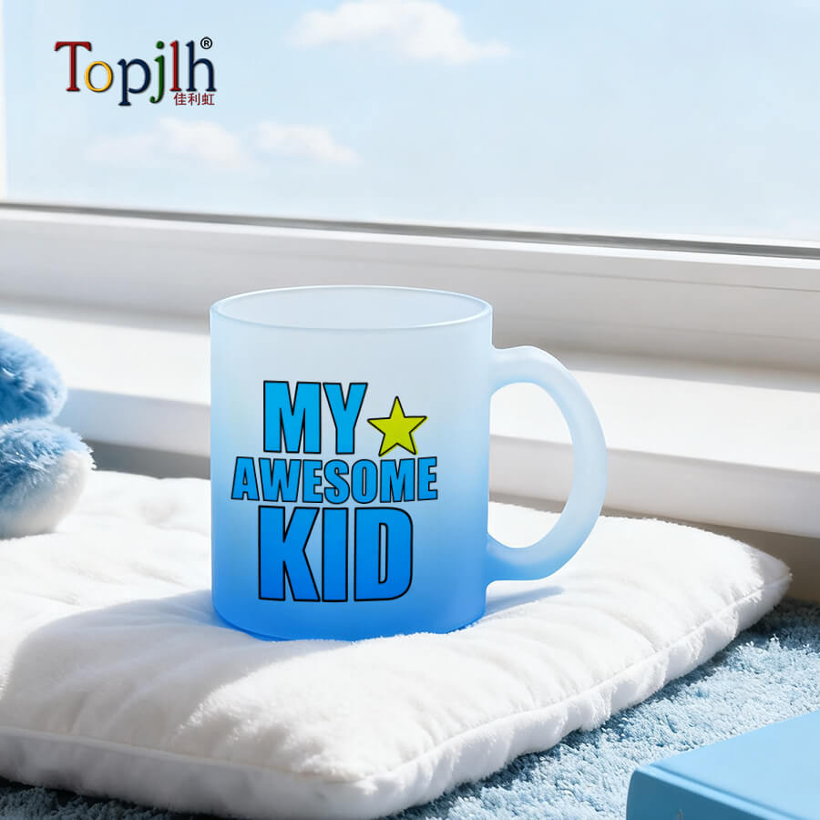 11oz Color Frosted Glass Mug