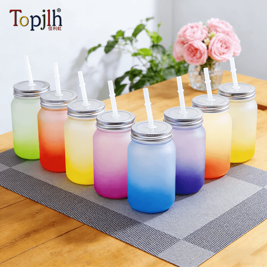 Heat sublimation Mason jar