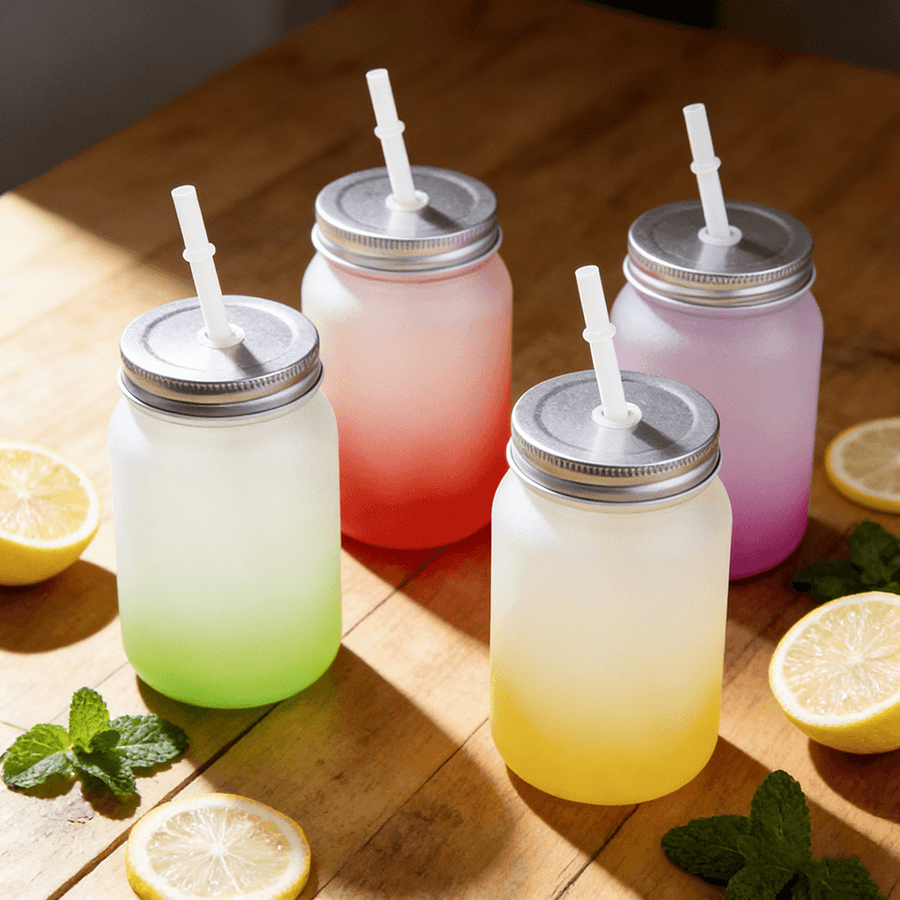 Sublimation printed Mason jars