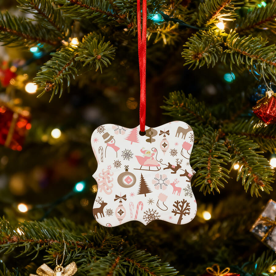 Sublimated Photo Christmas Tree Ornaments