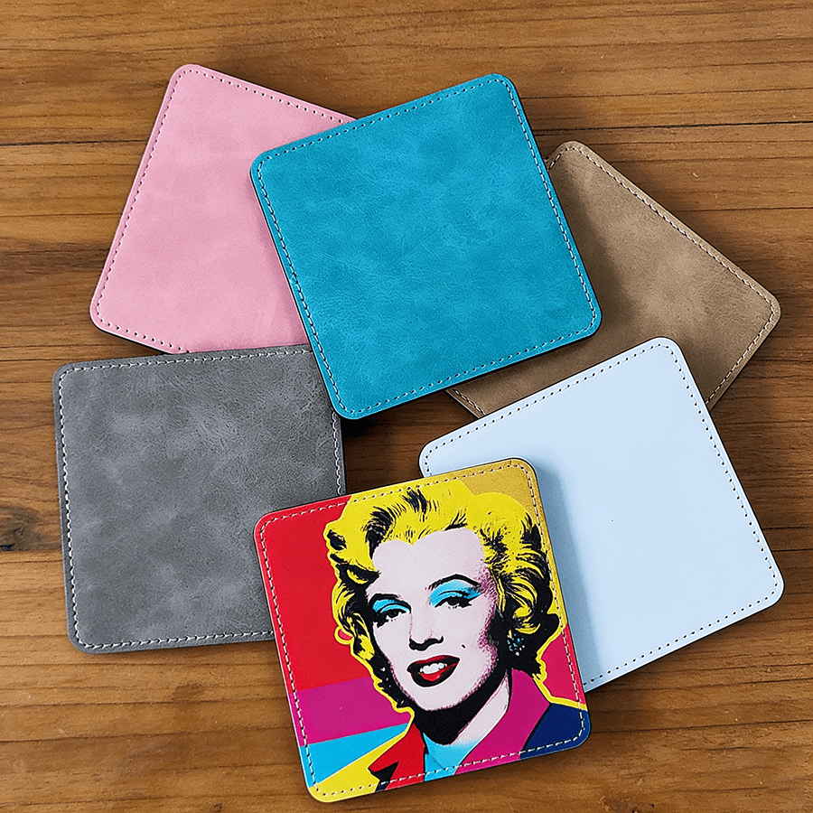 sublimation leather coaster