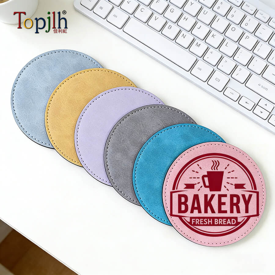 sublimation PU leather coaster