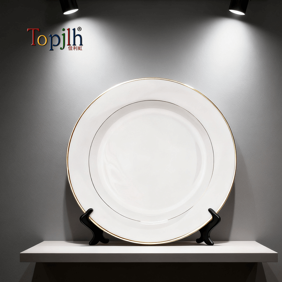 Sublimation Customizable Gold Rim Ceramic Tray