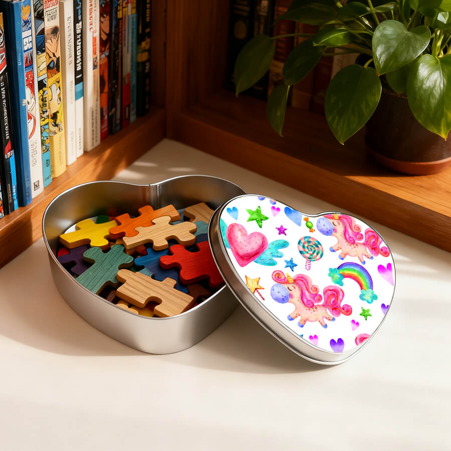 Personalized photo tin box