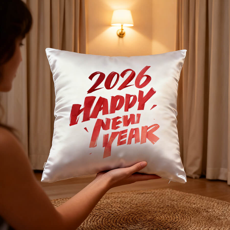 Custom dye-sublimation satin pillow
