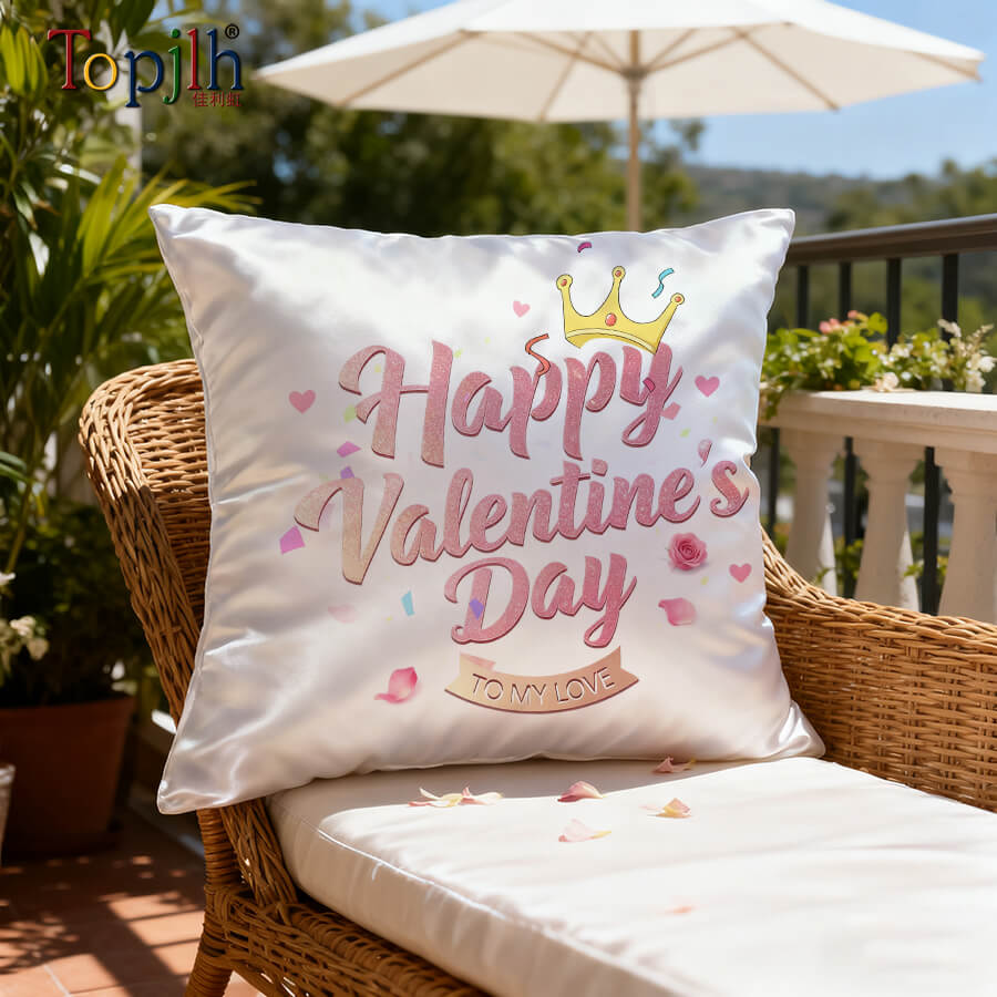 Custom dye-sublimation satin pillow