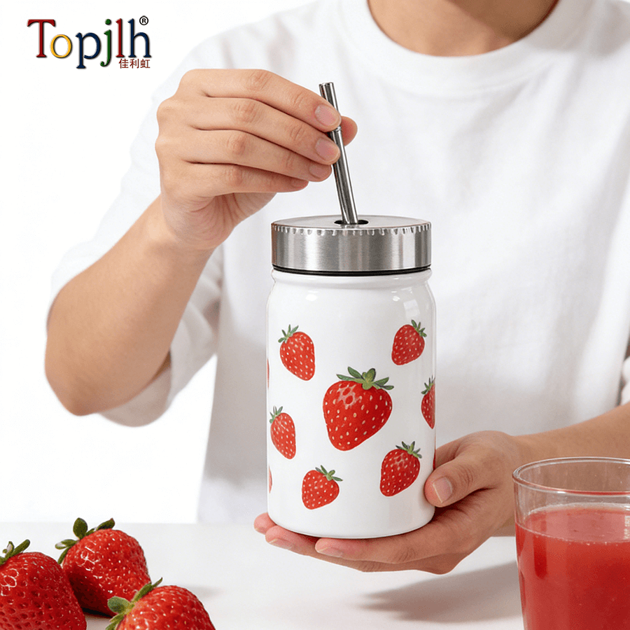 Personalized stainless steel mason jar