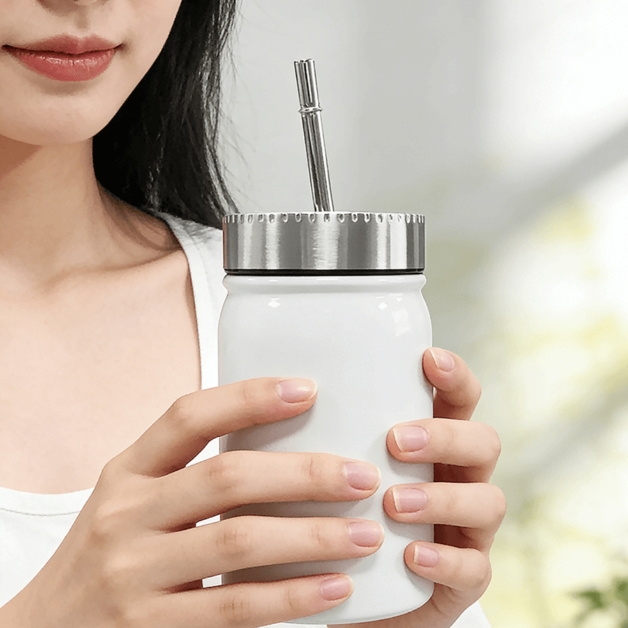 Custom stainless steel mason jars with logo