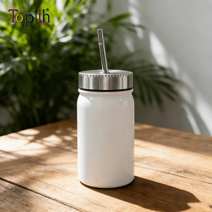 Personalized stainless steel mason jar